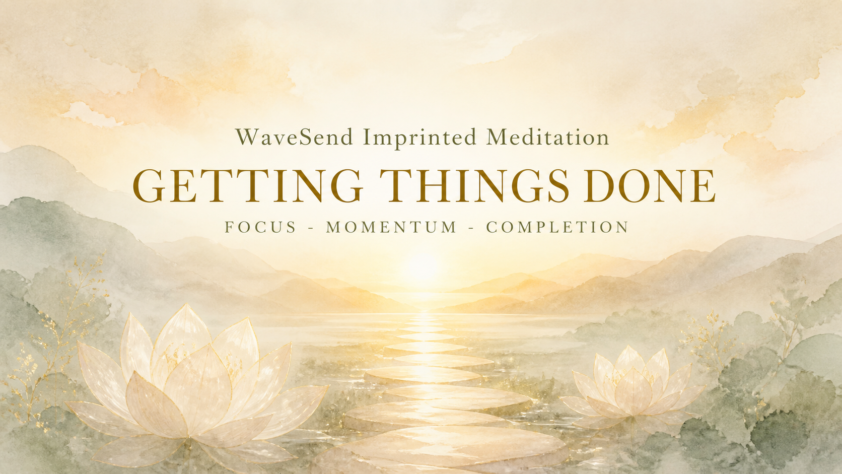 WaveSend Imprinted Meditation for GETTING THINGS DONE!